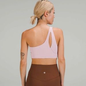 Lululemon Ribbed Nulu Asymmetrical Yoga Bra *Light Support, A/B Cup Pink Peony 6